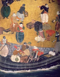 The Arrival of the Portuguese in Japan, (detail)